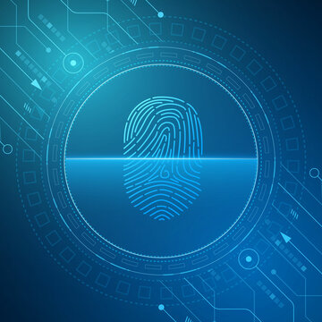 scan fingerprint, Cyber security and password control through fingerprints, access with biometrics identification	
