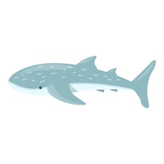 Fototapeta premium Underwater whale shark icon cartoon vector. Marine fish. Ocean animal