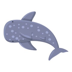 Giant whale shark icon cartoon vector. Sea fish. Ocean animal - obrazy, fototapety, plakaty
