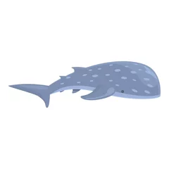 Foto op Canvas Sealife walvishaai pictogram cartoon vector. Zeedier. Mariene dieren in het wild © nsit0108