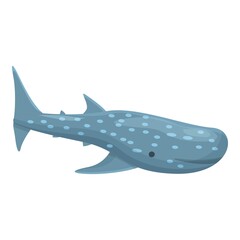 Deep whale shark icon cartoon vector. Fish species. Reef fish