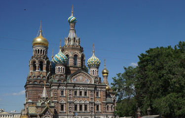 Fototapeta na wymiar Church of the Savior on Spilled Blood, St. Petersburg, Russia