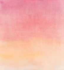ピンクとオレンジの柔らかい水彩グラデーション