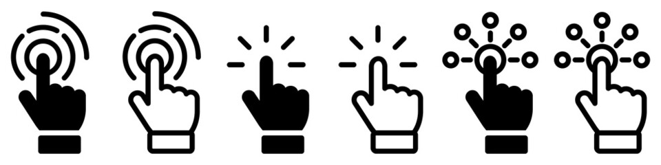 Set of interactivity icons. Interactivity, virtual reality collection. Connection signs. Vector. - obrazy, fototapety, plakaty