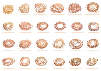 Tumbleweed icons set cartoon vector. Western dead. Weed ball