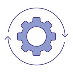 blue gear illustration