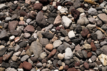 Background texture of pebbles. Small stones.