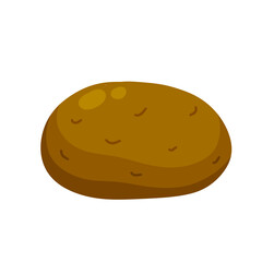 Potato. Brown root vegetable. Natural farm product. Flat illustration