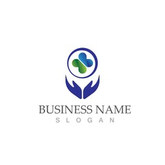 Obraz premium health medical logo design