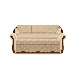 Cartoon flat furniture design, modern cozy sofa