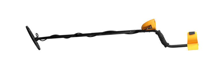 Lifestyle - Side view closeup Metal detector. Isolated