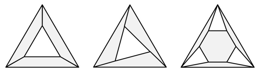 Simple triangle shape that looks like polished jewel gemstone