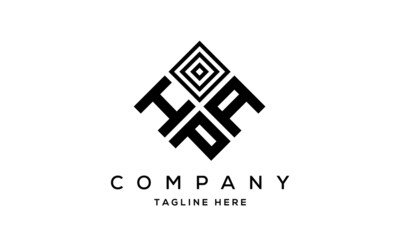 HAP square three latter logo vector