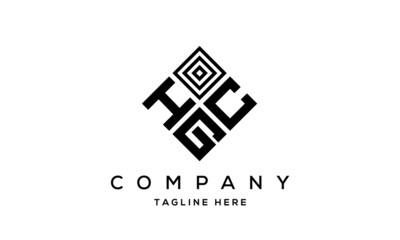 HCG square three latter logo vector