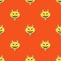 Devil seamless pattern. Vector illustration.
