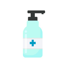 Set of hand sanitizer bottles, washing gel, spray, liquid soap. Personal protective equipment. Sanitizer to prevent colds, virus, Coronavirus, flu. hand soap bottle illustration