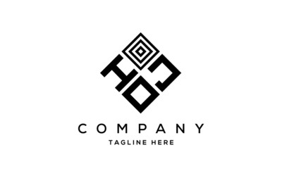 HJO square three latter logo vector