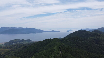 日本の風景　瀬戸内海とひらお　ドローン空撮　山口県平生町