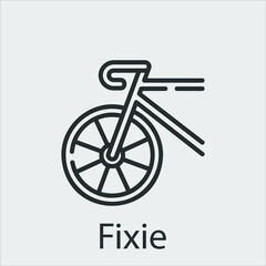 fixie icon vector icon.Editable stroke.linear style sign for use web design and mobile apps,logo.Symbol illustration.Pixel vector graphics - Vector
