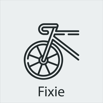 fixie icon vector icon.Editable stroke.linear style sign for use web design and mobile apps,logo.Symbol illustration.Pixel vector graphics - Vector