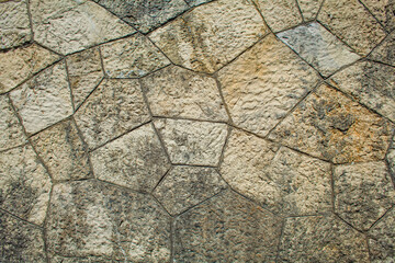 stone wall of an abandoned castle
