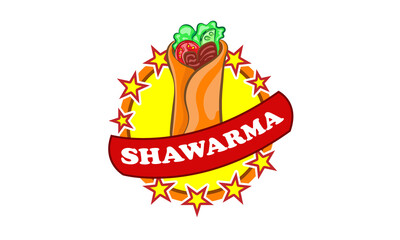 Modern professional shawarma logo in restaurant industry