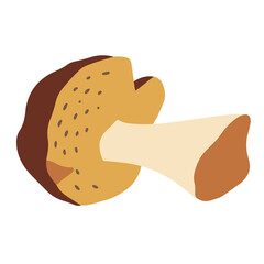 Vector mushroom autumn symbol.  Isolated on a white background.