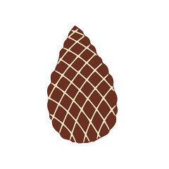 Fir cone. Isolated vector illustration on a white.