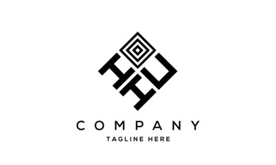 HUH square three latter logo vector