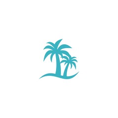 Fototapeta na wymiar beach and island logo design, vector design of circular beach icons