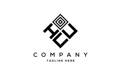 HUU square three latter logo vector