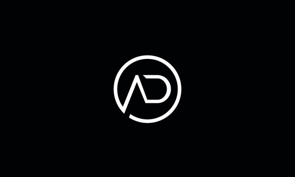 AD ,DA Abstract Letters Logo Monogram