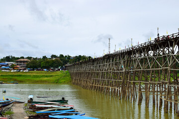 Wooden Bridge at Kanjanaburi, Thailand