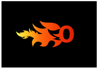 Fire O Letter Logo And Icon Design Template