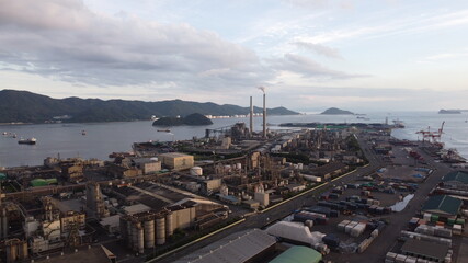 Obraz premium 山口県周南市 周南コンビナート 日本11大工場夜景都市に選定