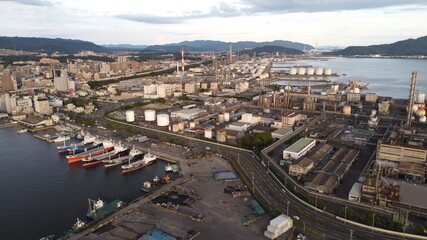 Obraz premium 山口県周南市 周南コンビナート 日本11大工場夜景都市に選定