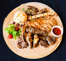 Turkish cuisine at the Anatolian grill restaurant in Kazan