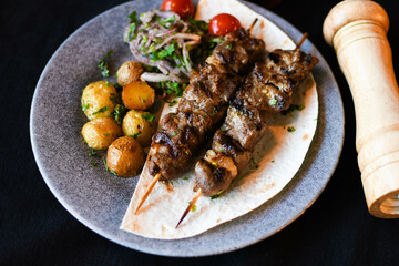 Turkish cuisine at the Anatolian grill restaurant in Kazan