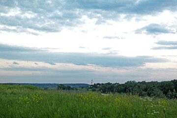 clouds over the river
