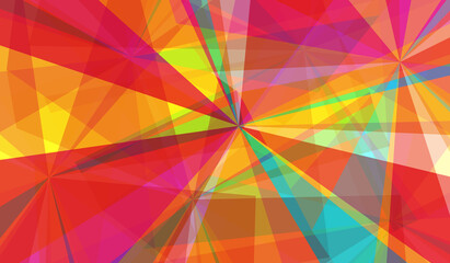 Vector illustration. Multi-colored lines. Geometric figures.