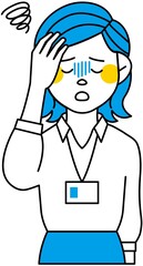 体調不良の女性従業員