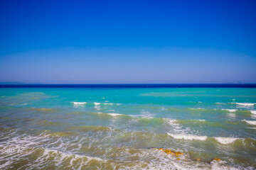 Loggas beach à Péroulades sur l'ile de Corfou