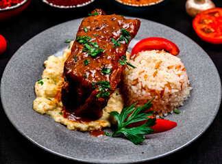 Turkish cuisine at the Anatolian grill restaurant in Kazan