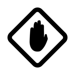 Icon Of Warning Hand
