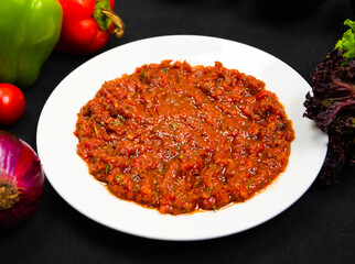 Turkish cuisine at the Anatolian grill restaurant in Kazan