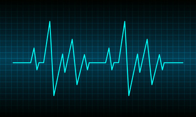 Heartbeat line. Cardiogram medical background.