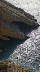 rocks in the sea rocks in the sea in the Greek island of koufonisi August 2021