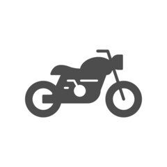 Cafe racer motorcycle glyph icon
