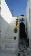 narrow street and stairwell in Koufonisi city

