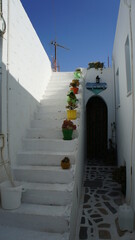 narrow street and stairwell in Koufonisi city

